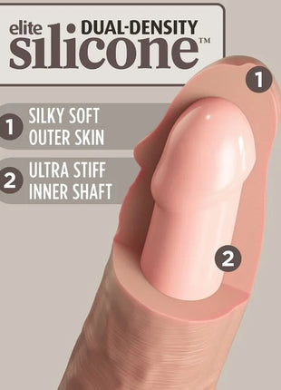KING COCK - ELITE REALISTISCHER SILIKONDILDO - 15.2 CM - Dildo mit Saugnapf