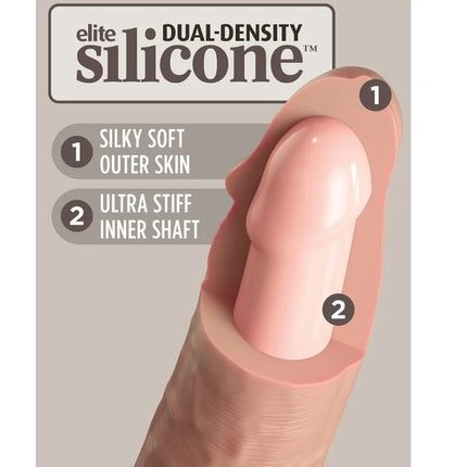 KING COCK - ELITE REALISTISCHER SILIKONDILDO - 15.2 CM - Dildo mit Saugnapf