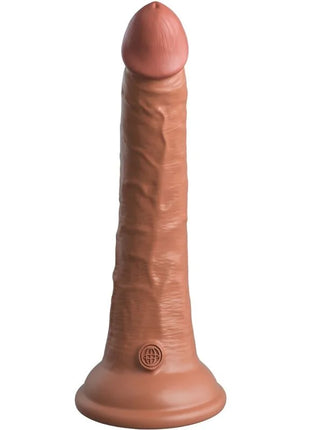 KING COCK - ELITE REALISTISCHER SILIKONDILDO - 17.8 CM KARAMELL - Dildo mit Saugnapf