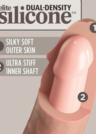 KING COCK - ELITE REALISTISCHER SILIKONDILDO - 17.8 CM - Dildo mit Saugnapf