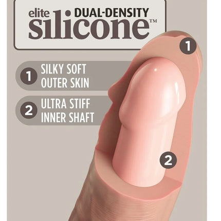 KING COCK - ELITE REALISTISCHER SILIKONDILDO - 17.8 CM - Dildo mit Saugnapf