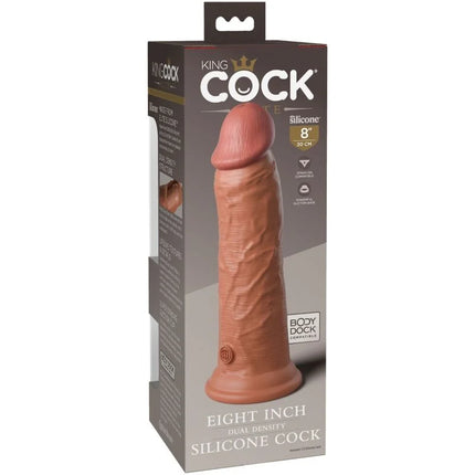 KING COCK - ELITE REALISTISCHER SILIKONDILDO - 20.3 CM KARAMELL - Dildo mit Saugnapf
