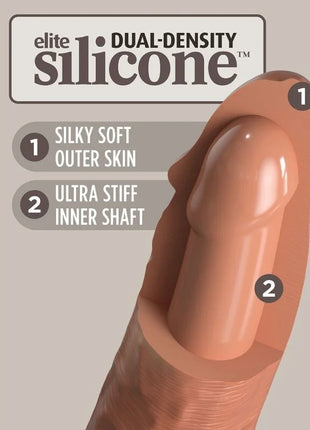 KING COCK - ELITE REALISTISCHER SILIKONDILDO - 20.3 CM KARAMELL - Dildo mit Saugnapf