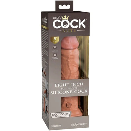 KING COCK - ELITE REALISTISCHER SILIKONDILDO - 20.3 CM KARAMELL - Dildo mit Saugnapf