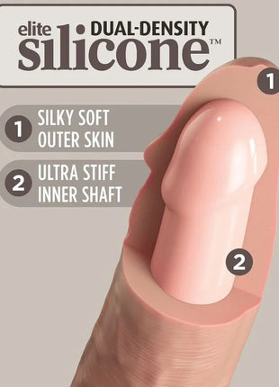 KING COCK - ELITE REALISTISCHER SILIKONDILDO - 20.3 CM - Dildo mit Saugnapf