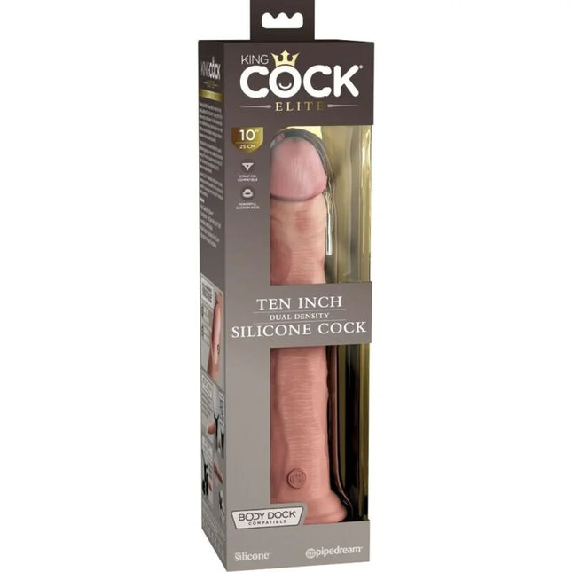 KING COCK - ELITE REALISTISCHER SILIKONDILDO - 25.4 CM - Dildo mit Saugnapf