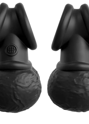 Schwarze silikon anal plugs king cock elite ring mit hoden mit strukturierten kugelartigen basen und glattem spitze
