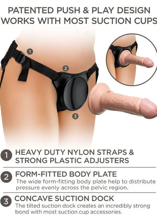 KING COCK - ELITE VERSTELLBARER GURT & DILDO - FÜR ANFÄNGER - 15,2 CM - Strapon Gurte