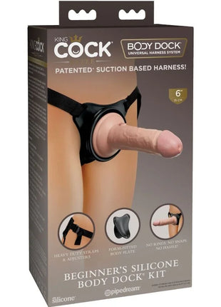 KING COCK - ELITE VERSTELLBARER GURT & DILDO - FÜR ANFÄNGER - 15,2 CM - Strapon Gurte
