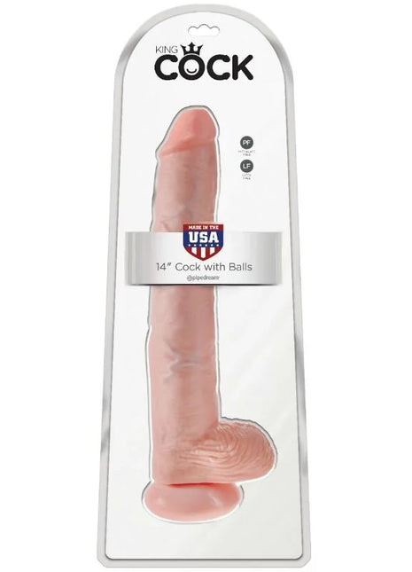 KING COCK - HAHN MIT EIER - 35.6 CM - Dildo mit Saugnapf