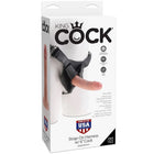 Schwarzer king cock strap-on harness mit realistischem 15,20 cm penis aus silikon für erwachsene spielzeuge