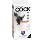 King cock strap-on harness mit 17,8 cm realistischem penis und schwarzem verstellbarem gurt aus phthalatfreiem pvc