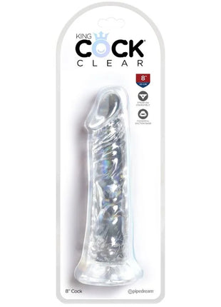 KING COCK - KLARER REALISTISCHER PENIS - 19.7 CM TRANSPARENT - Dildo mit Saugnapf
