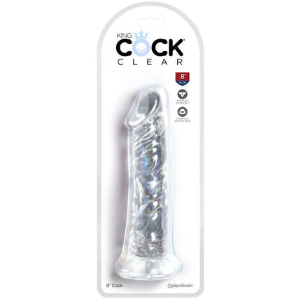 KING COCK - KLARER REALISTISCHER PENIS - 19.7 CM TRANSPARENT - Dildo mit Saugnapf