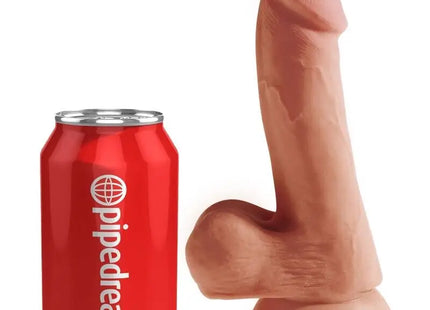 KING COCK - PLUS 3D DILDO MIT EIER 17 CM - Dildo mit Saugnapf