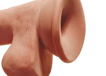 KING COCK - PLUS 3D DILDO MIT EIER 17 CM - Dildo mit Saugnapf