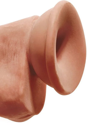 KING COCK - PLUS 3D DILDO MIT EIER 17 CM - Dildo mit Saugnapf