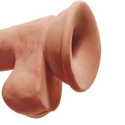 KING COCK - PLUS 3D DILDO MIT EIER 17 CM - Dildo mit Saugnapf