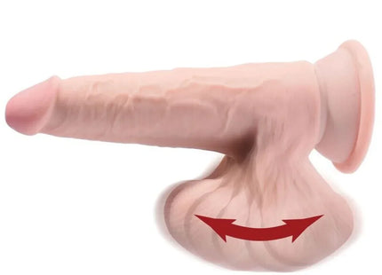 KING COCK - PLUS 3D DILDO SWINGING BALLS - 20.3 CM - Dildo mit Saugnapf