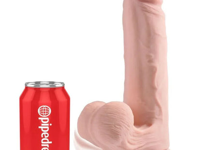 KING COCK - PLUS 3D DILDO SWINGING BALLS - 20.3 CM - Dildo mit Saugnapf