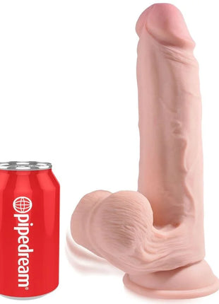 KING COCK - PLUS 3D DILDO SWINGING BALLS - 20.3 CM - Dildo mit Saugnapf