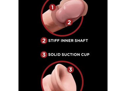 KING COCK - PLUS 3D DILDO SWINGING BALLS - 20.3 CM - Dildo mit Saugnapf