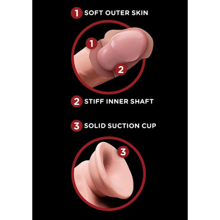 KING COCK - PLUS 3D DILDO SWINGING BALLS - 20.3 CM - Dildo mit Saugnapf