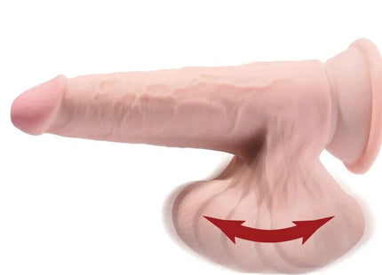 KING COCK - PLUS 3D DILDO SWINGING BALLS - 24.5 CM HELLE HAUT - Dildo mit Saugnapf