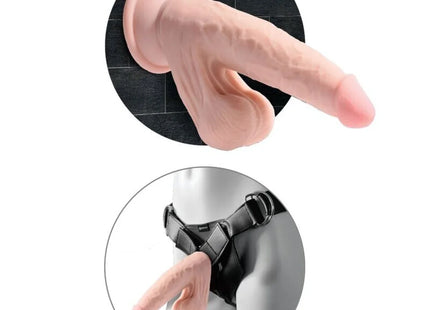 KING COCK - PLUS 3D DILDO SWINGING BALLS - 24.5 CM HELLE HAUT - Dildo mit Saugnapf