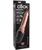 King cock plus silikon-dildo 12,7 cm mit stoßfunktion, vibrationsfunktion, wärmelicht, hautfarbene schaft und schwarzer basis