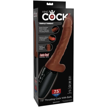 KING COCK - PLUS TRIPLE THREAT - BRAUNER HAUTTON - Realistische Dildos