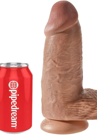 KING COCK - POLLIGER REALISTISCHER PENIS - 23 CM KARAMELL - Dildo mit Saugnapf