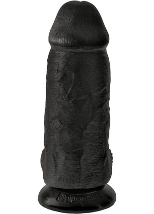 KING COCK - POLLIGER REALISTISCHER PENIS - 23 CM SCHWARZ - Dildo mit Saugnapf