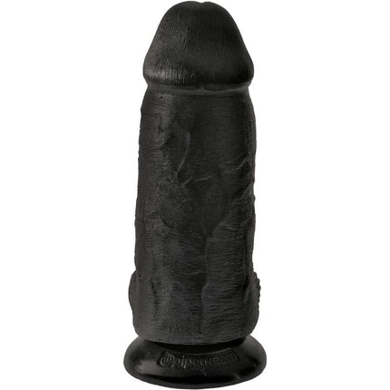 KING COCK - POLLIGER REALISTISCHER PENIS - 23 CM SCHWARZ - Dildo mit Saugnapf