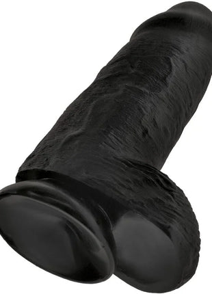 KING COCK - POLLIGER REALISTISCHER PENIS - 23 CM SCHWARZ - Dildo mit Saugnapf