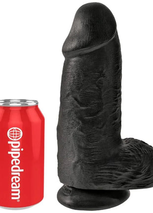 KING COCK - POLLIGER REALISTISCHER PENIS - 23 CM SCHWARZ - Dildo mit Saugnapf