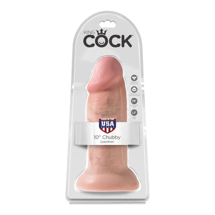 King cock realistischer dildo chubby 25 4 cm aus klar verpacktem silikon mit made in usa label