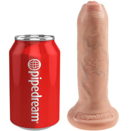 KING COCK - REALISTISCHER DILDO - UNBESCHNITTEN - 15 CM - Dildo mit Saugnapf