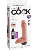 King cock realistischer natürlicher ejakulator-penis 20,32 cm aus hautfarbenem silikon mit realistischem ballansatz