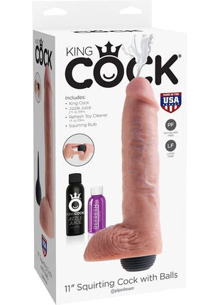 Pink silikon realistischer natürlicher ejakulator-penis 27 94 cm mit hoden von king cock