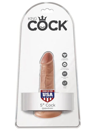 KING COCK - REALISTISCHER PENIS - 12 CM KARAMELL - Dildo mit Saugnapf