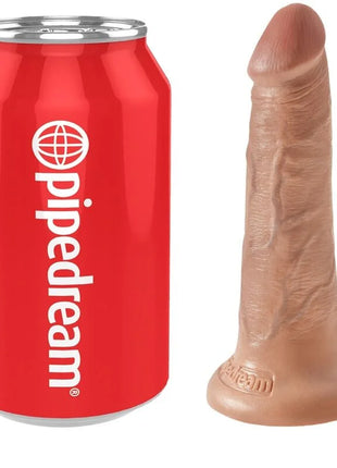 KING COCK - REALISTISCHER PENIS - 12 CM KARAMELL - Dildo mit Saugnapf