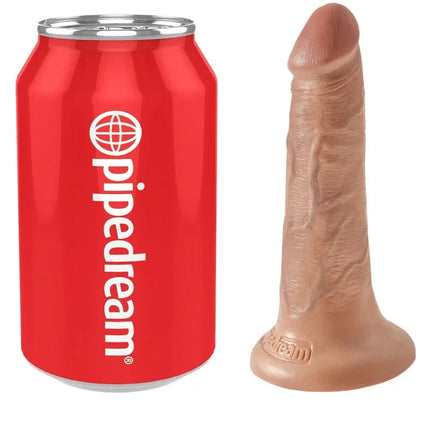KING COCK - REALISTISCHER PENIS - 12 CM KARAMELL - Dildo mit Saugnapf