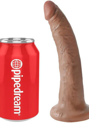 KING COCK - REALISTISCHER PENIS - 17.5 CM KARAMELL - Dildo mit Saugnapf