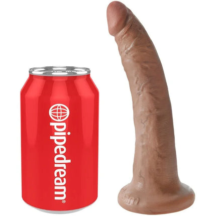 KING COCK - REALISTISCHER PENIS - 17.5 CM KARAMELL - Dildo mit Saugnapf