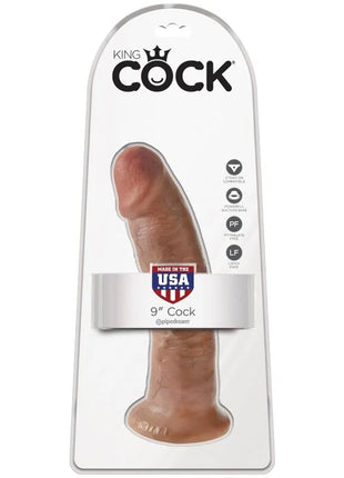 KING COCK - REALISTISCHER PENIS - 21.7 CM KARAMELL - Dildo mit Saugnapf