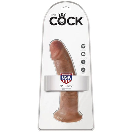 KING COCK - REALISTISCHER PENIS - 21.7 CM KARAMELL - Dildo mit Saugnapf