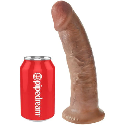 KING COCK - REALISTISCHER PENIS - 21.7 CM KARAMELL - Dildo mit Saugnapf