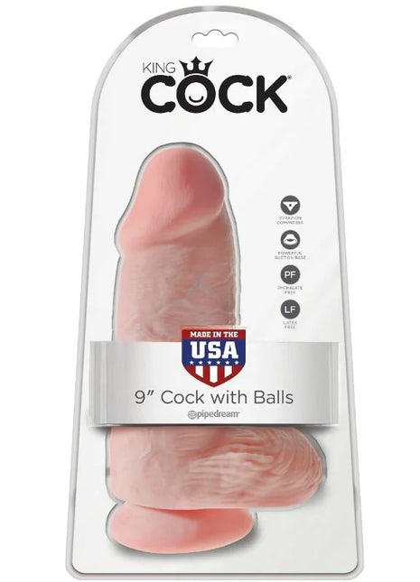 KING COCK - REALISTISCHER PENIS CHUBBY - 23 CM - Dildo mit Saugnapf