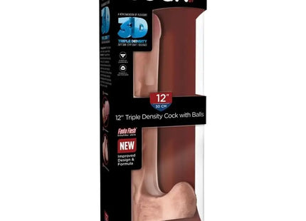 KING COCK - REALISTISCHER PENIS MIT 3D-KUGELN - 24.8 CM - Dildo mit Saugnapf